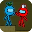 Red and Blue Stickman