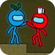 Red and Blue Stickman